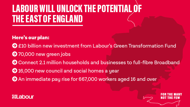 Labour will unlock the potential of the East of England