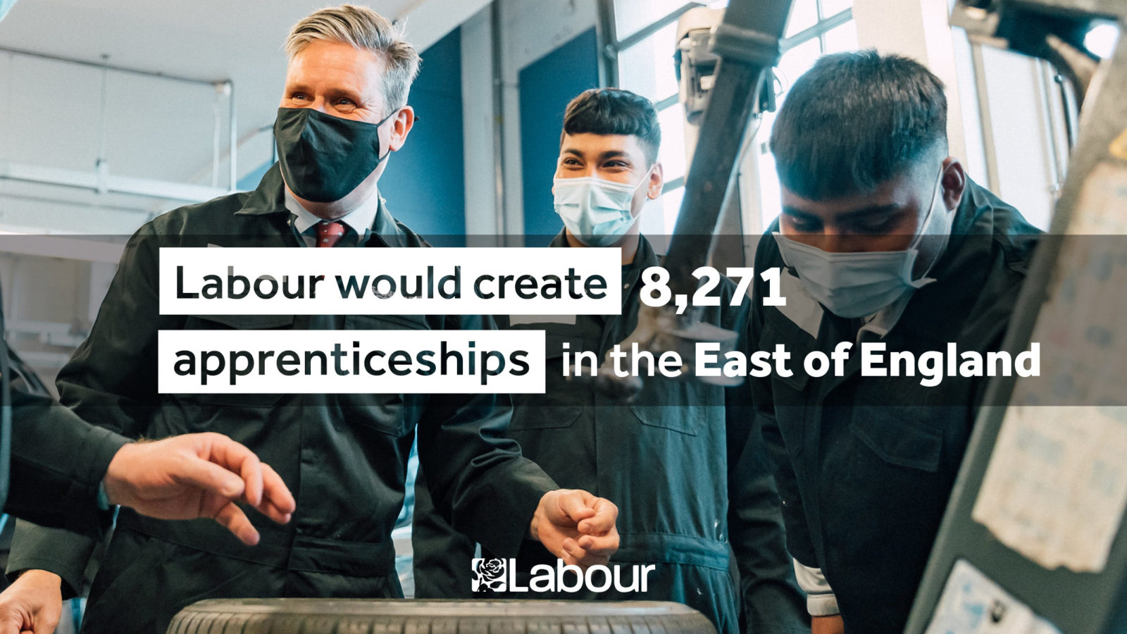 Labour would create 8271 apprenticeships in the East of England