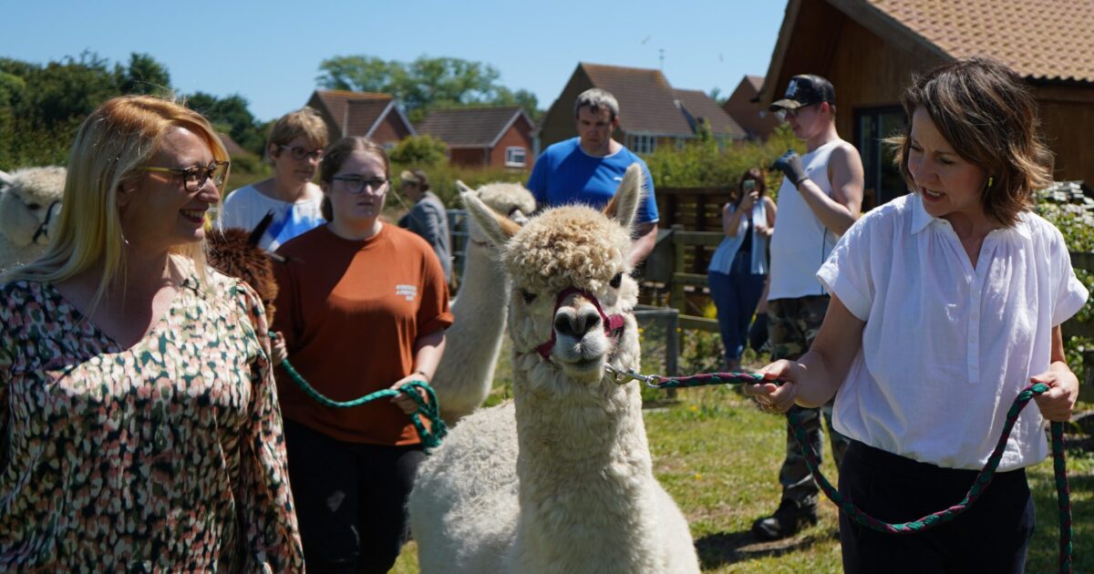 Shadow Work and Pensions Secretary visits Lowestoft care farm helping